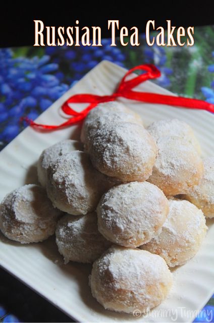 Russian Tea Cakes Recipe - Russian Tea Cookies Recipe - Eggless Cookies ...