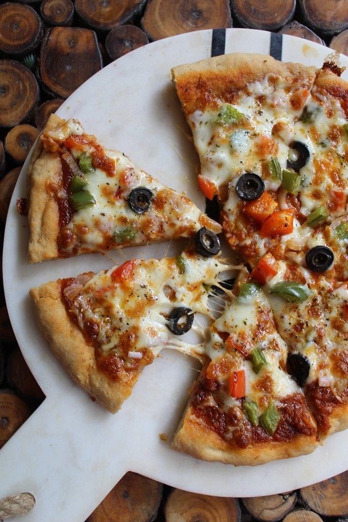 Homemade Pan Pizza With Perfectly Crispy Crust Recipe by Archana's