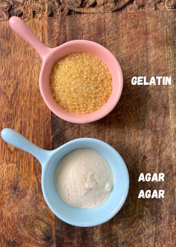agar agar and gelatin