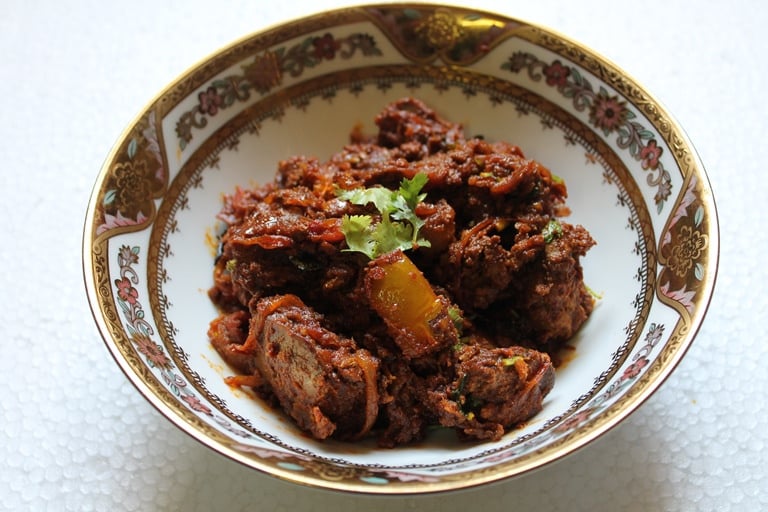 Chicken Liver Masala Fry / Dry Masala Coated Chicken Liver