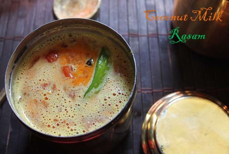 Coconut Milk Rasam Recipe   Thengai Paal Rasam Recipe - 93