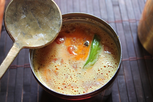 Coconut Milk Rasam Recipe   Thengai Paal Rasam Recipe - 45