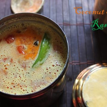 Coconut Milk Rasam Recipe   Thengai Paal Rasam Recipe - 85
