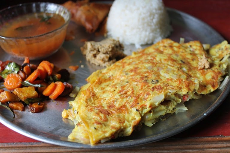Egg Omelette For Rasam Rice - Masala Egg Omelette Recipe