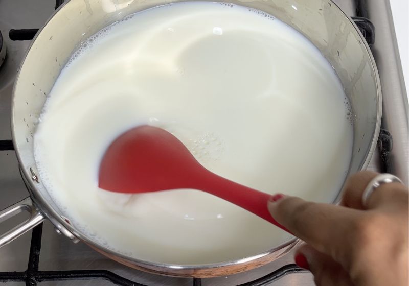 bring milk to a full boil