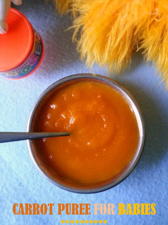 Carrot Puree Recipe / How to Puree Carrots for Babies / Carrot Puree