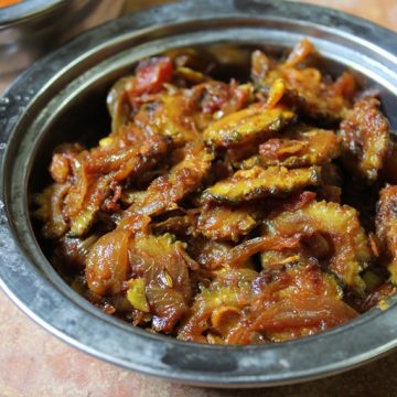 Bitter Gourd Masala Recipe   Pavakkai Masala Recipe - 8