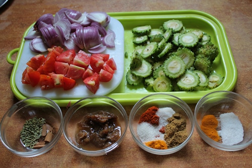 Bitter Gourd Masala Recipe   Pavakkai Masala Recipe - 53