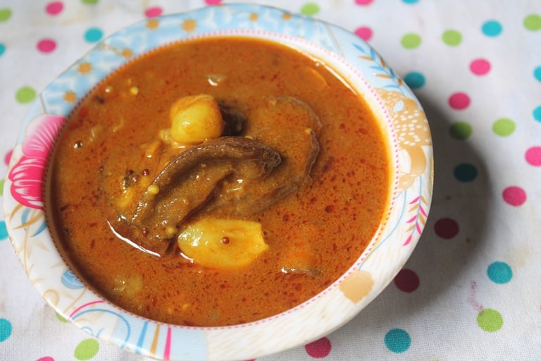 Maa Vathal Kuzhambu Recipe Dry Mango Kuzhambu Recipe