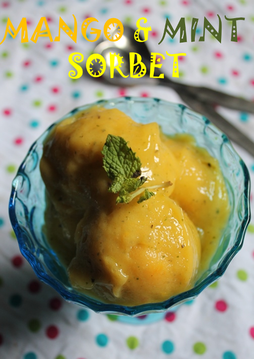 Instant Mango Sorbet Recipe / No Churn Mango Sorbet Recipe / Mango ...