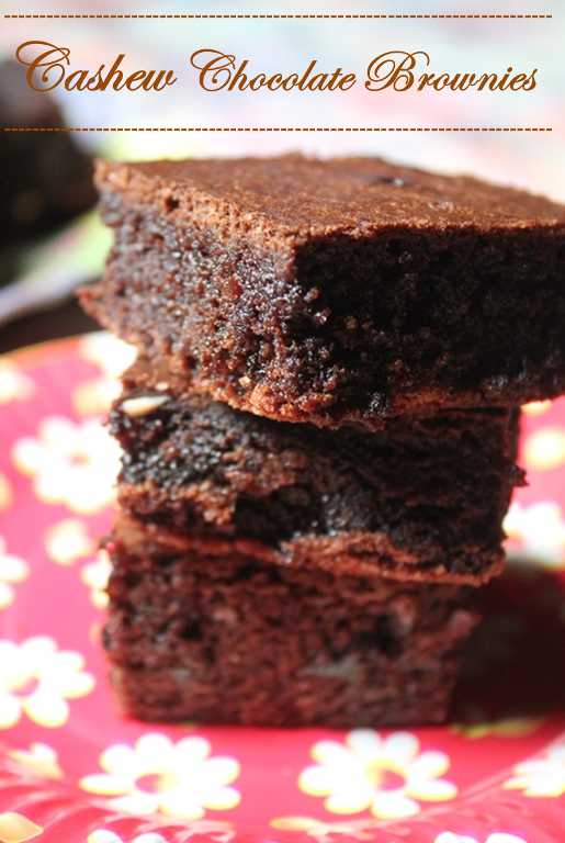 Chocolate Cashew Brownies Recipe / Cashew Brownies Recipe - Yummy Tummy