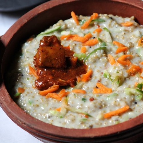 Melet Curd Rice Millet Curd Rice Recipe | Kambu Curd Rice Recipe