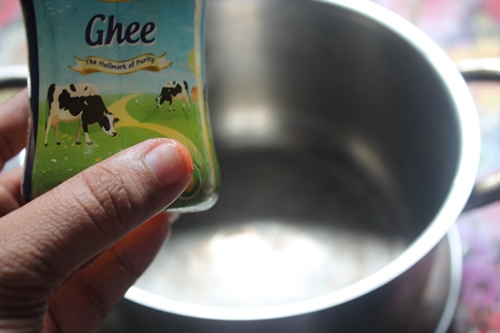 heat ghee in a pot