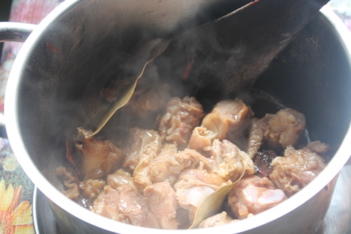 add more lamb and sear till golden brown