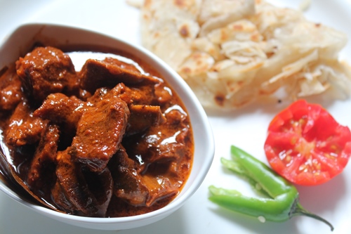 serve rogan josh with paratha