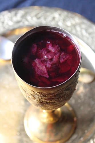 a cup of Arabian Pulpy Grape Juice