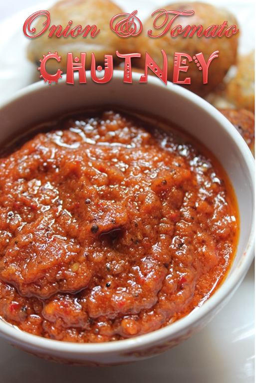 close look for onion tomato chutney