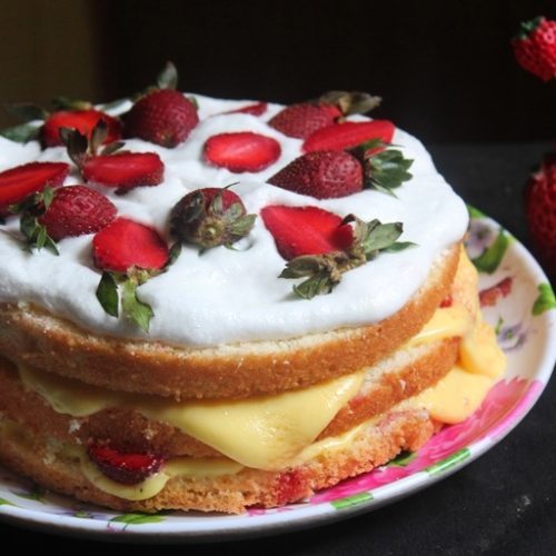 Swedish Summer Cake Recipe  Strawberry Summer Cake Recipe