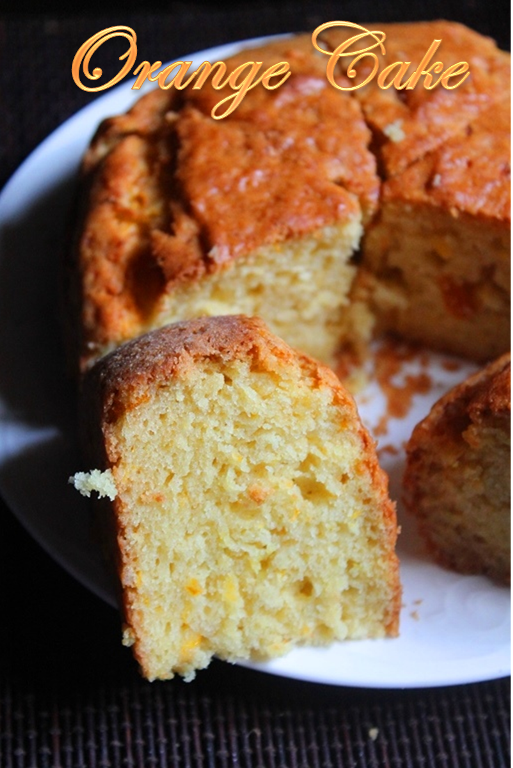 Eggless Fresh Orange Cake Recipe / Orange Yogurt Cake Recipe - Yummy Tummy