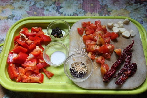 red capsicum chutney ingredients