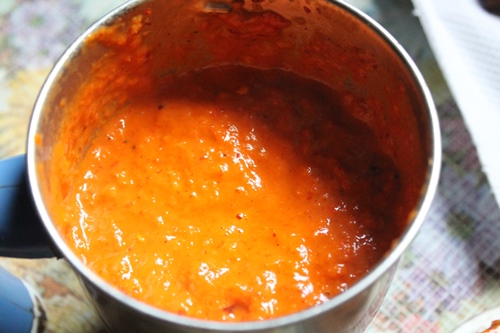 red capsicum chutney ground