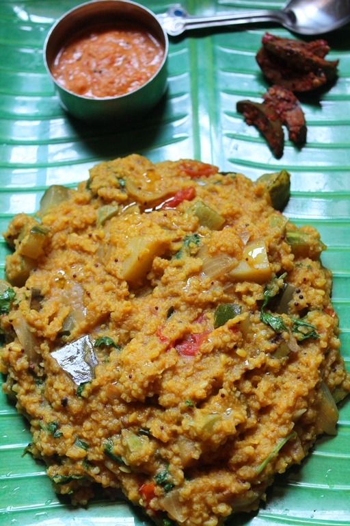 Kuthiraivali Sambar Sadam Recipe   Millet Sambar Rice Recipe - 23