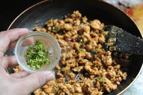 add coriander leaves