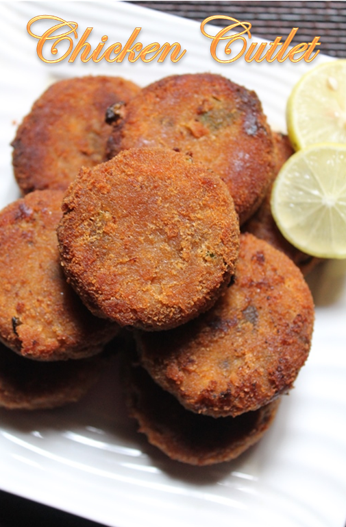 crispy chicken cutlet with lemon slices