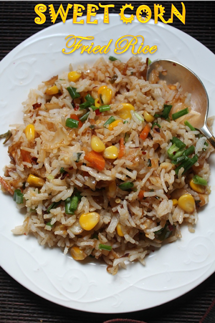 Sweet Corn Fried Rice Recipe Recipe - Corn Fried Rice Recipe - Yummy Tummy