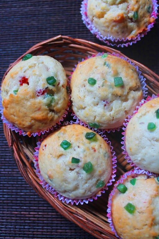 Eggless Tutti Frutti Muffins Recipe - Tutti Frutti Muffins Recipe ...