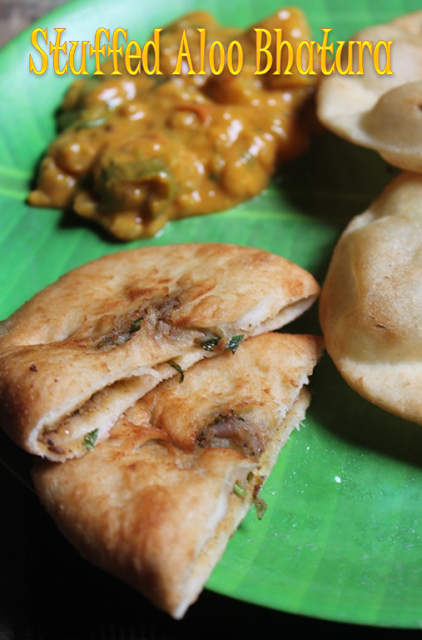 Stuffed Aloo Bhatura Recipe - 3