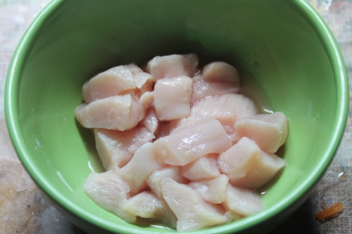 raw chicken cut into pieces