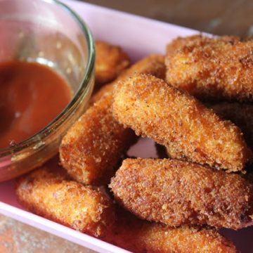 Paneer Fingers Recipe   Easy Snacks for Kids - 14