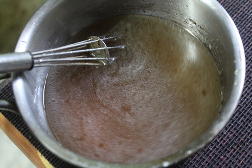 honey baking soda mixture ready