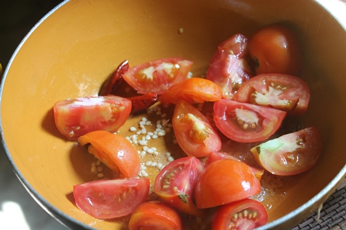 add chopped tomatoes