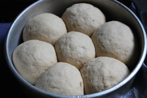 Whole Wheat Dinner Rolls Recipe  with   without eggs  - 65