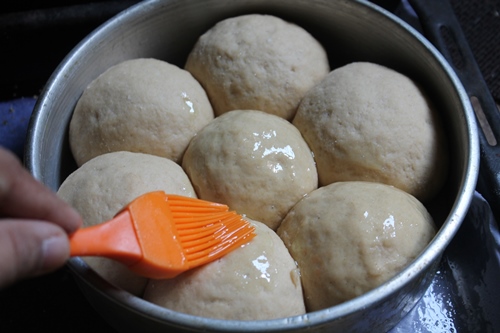 Whole Wheat Dinner Rolls Recipe  with   without eggs  - 97