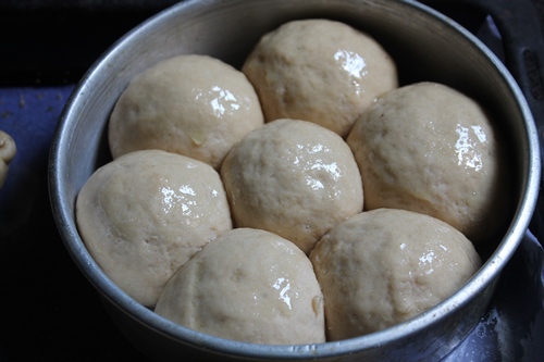 Whole Wheat Dinner Rolls Recipe  with   without eggs  - 79