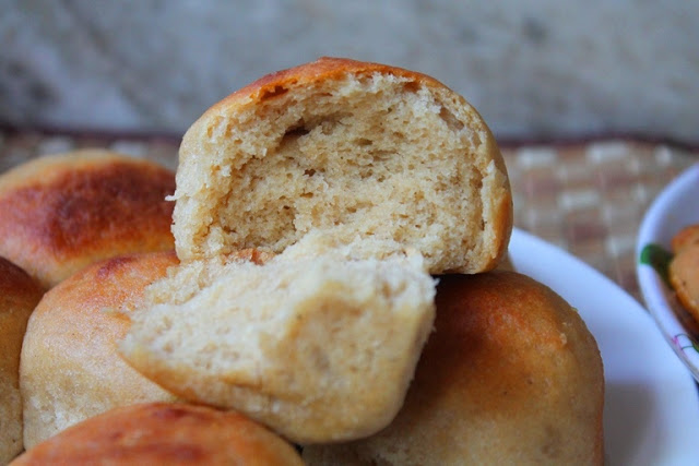 Whole Wheat Dinner Rolls Recipe  with   without eggs  - 89