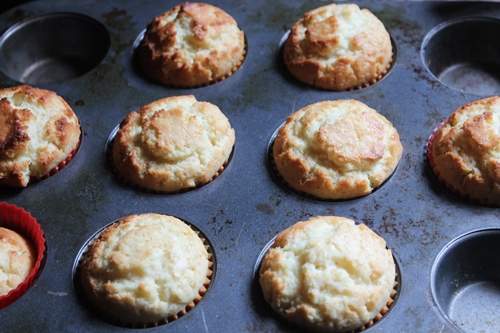vanilla muffins baked in a muffin tray