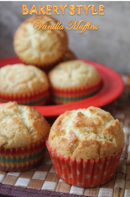 close shot of vanilla muffins