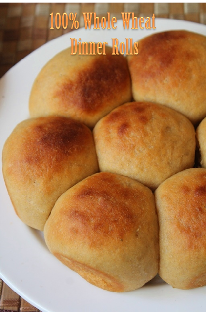 Whole Wheat Dinner Rolls Recipe  with   without eggs  - 61