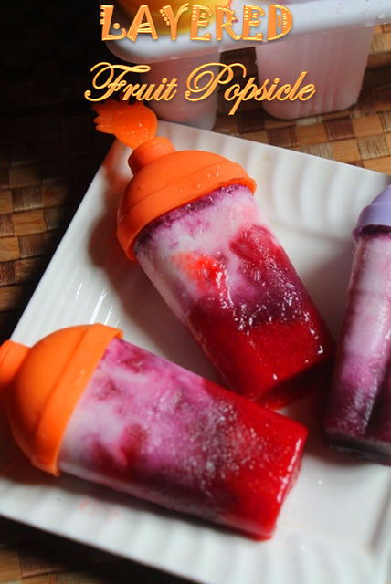 Layered Fresh Fruit Popsicles Recipe - 99