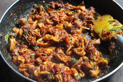 Squid Roast Recipe - Kerala Koonthal Roast Recipe - Kerala Style Kanava ...