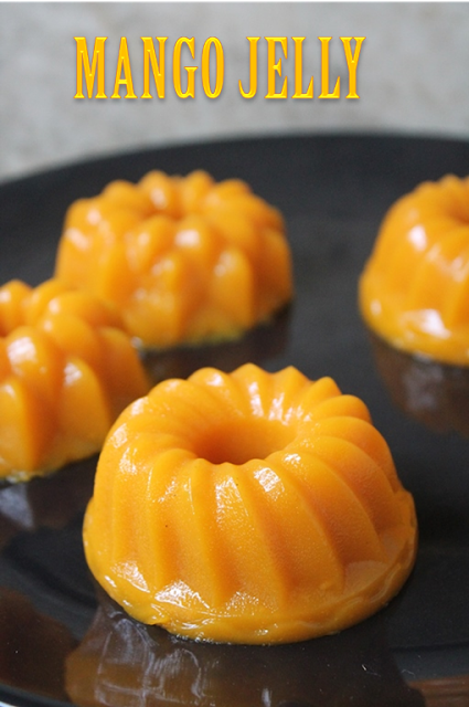 Mango Jelly Recipe - Mango Agar Agar Pudding Recipe - Yummy Tummy