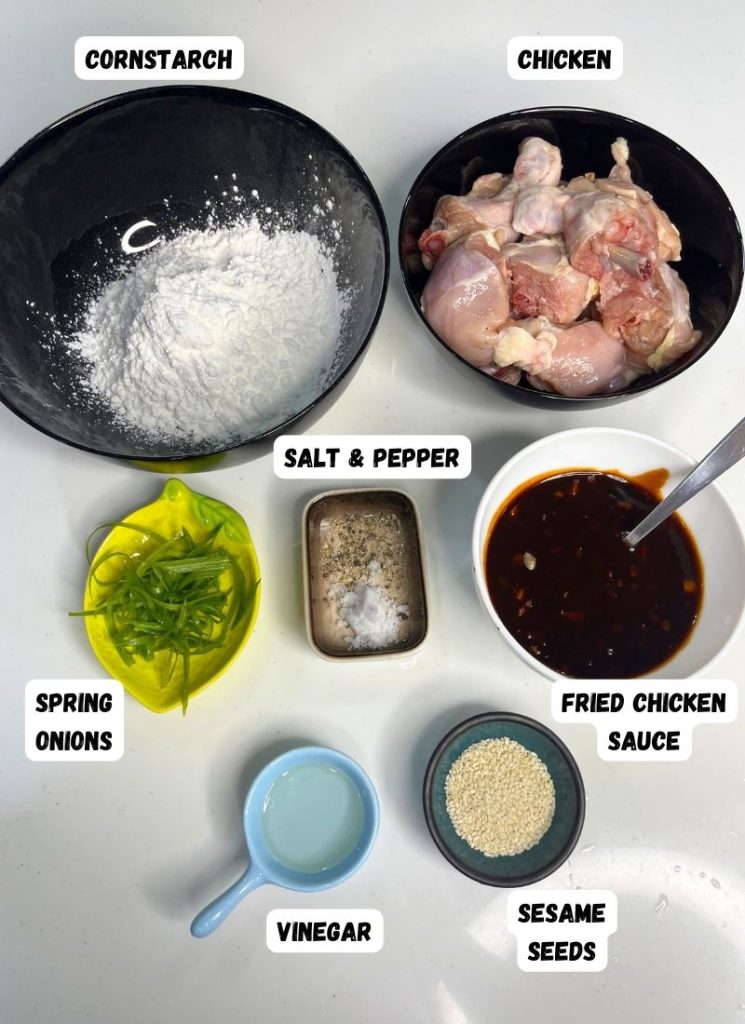 ingredients for korean fried chicken 