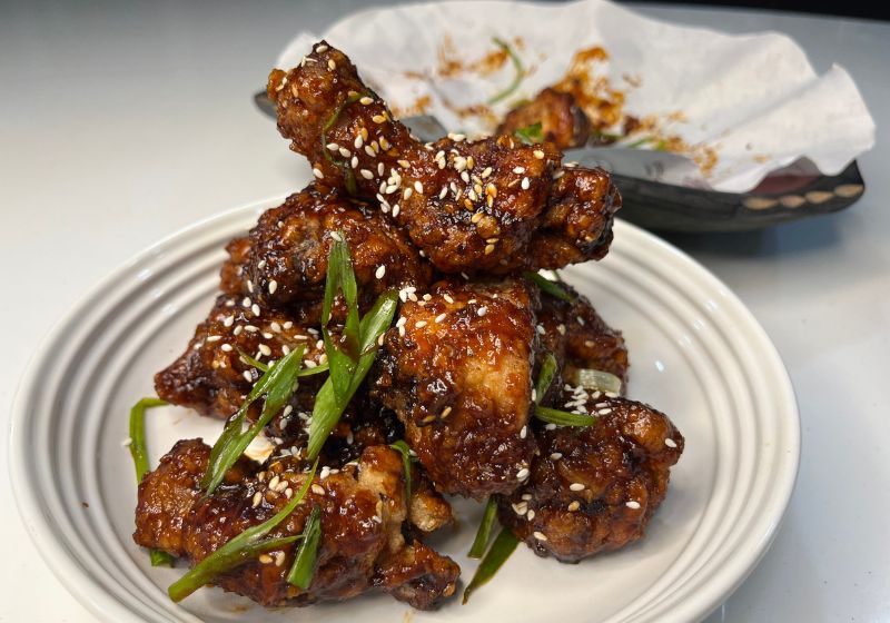 crispy and hot korean fried chicken