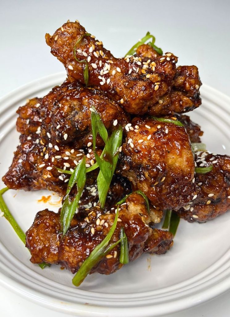 close up for korean fried chicken