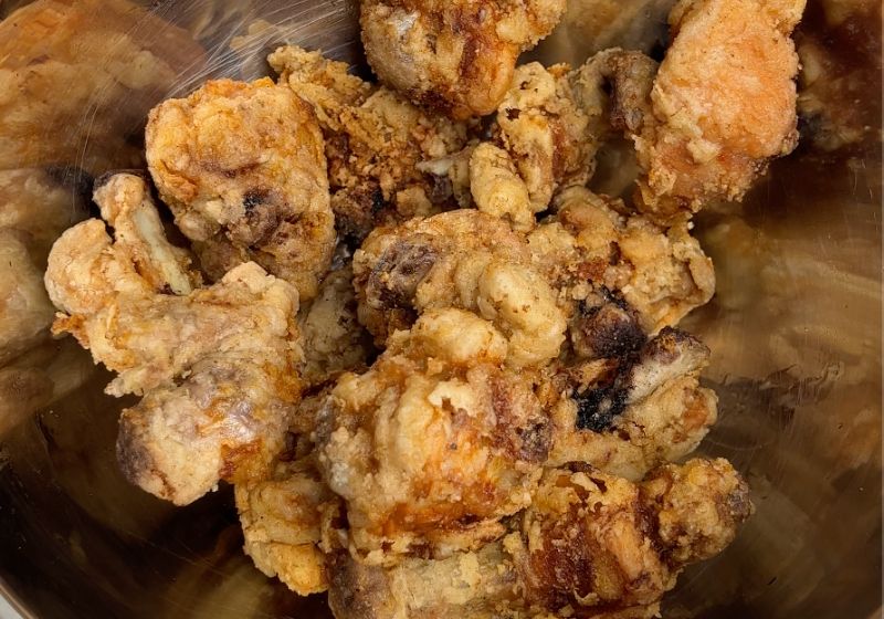 take fried chicken in a bowl
