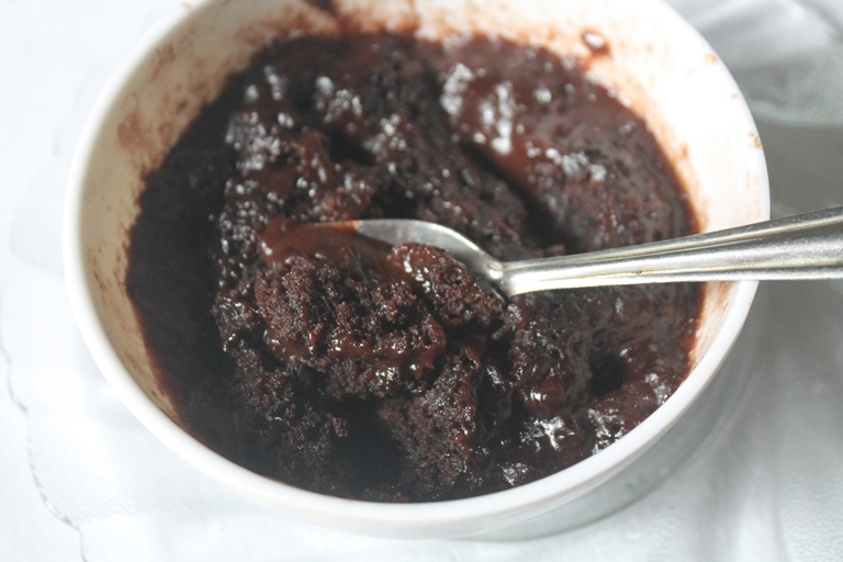 sticky gooey microwave chocolate pudding